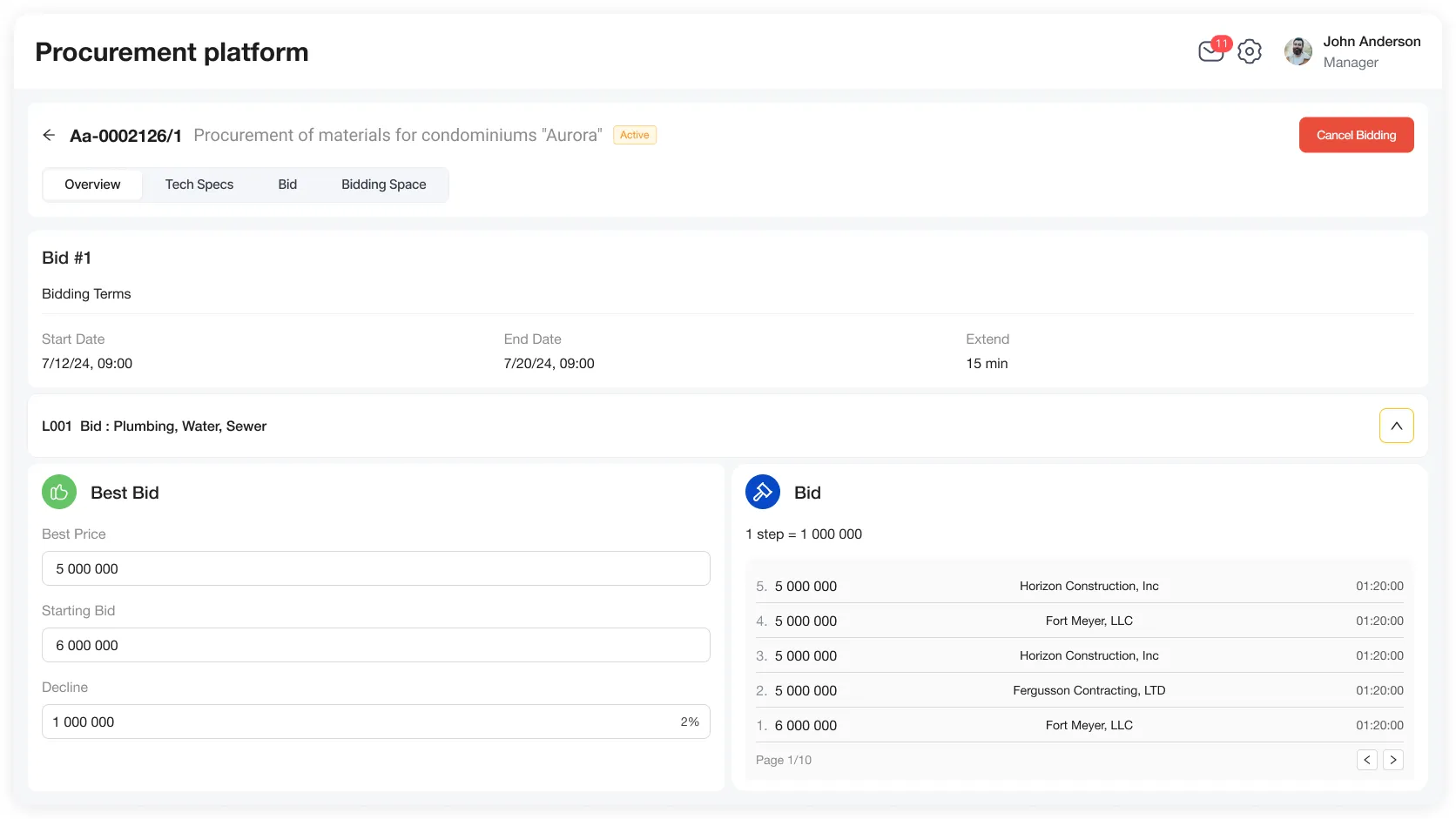 Procurement Platform Story 1